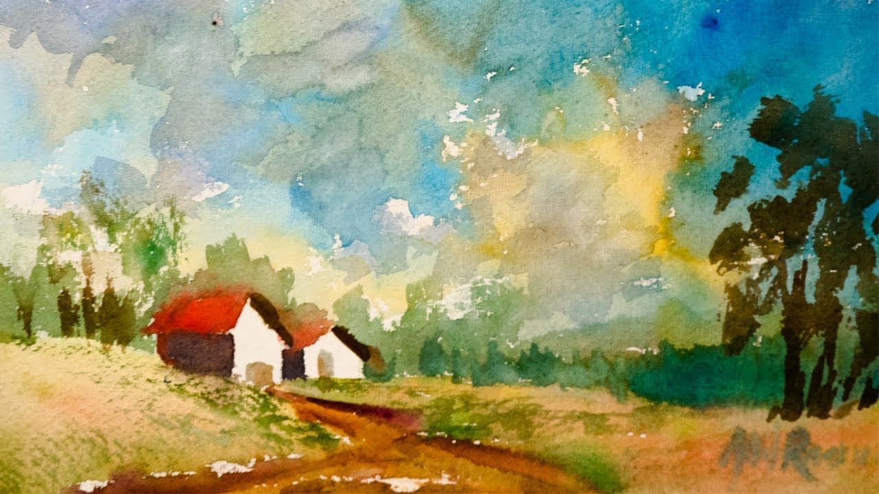 Abstract Landscape Painting
 Abstract Landscape in Watercolor