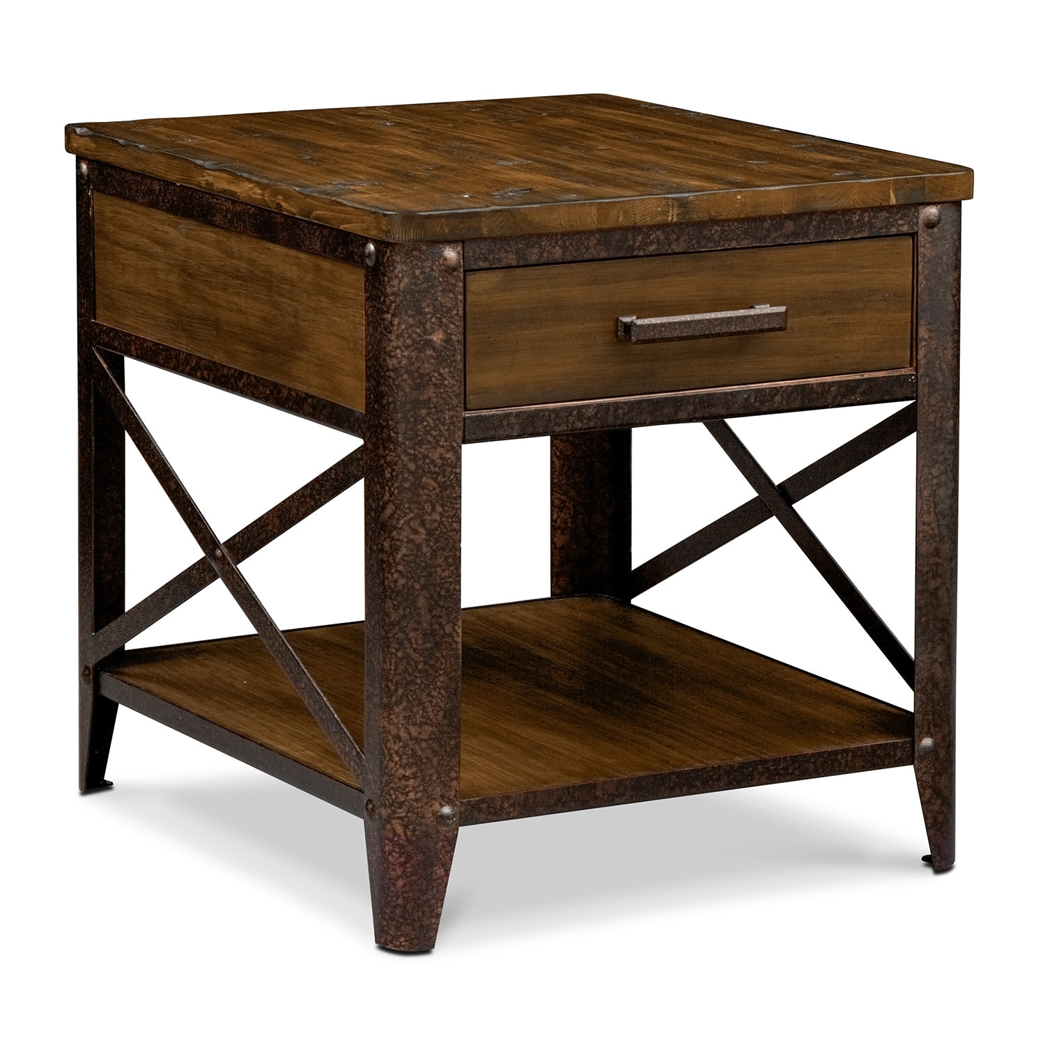 Accent Tables For Living Room
 Shortline End Table Distressed Pine