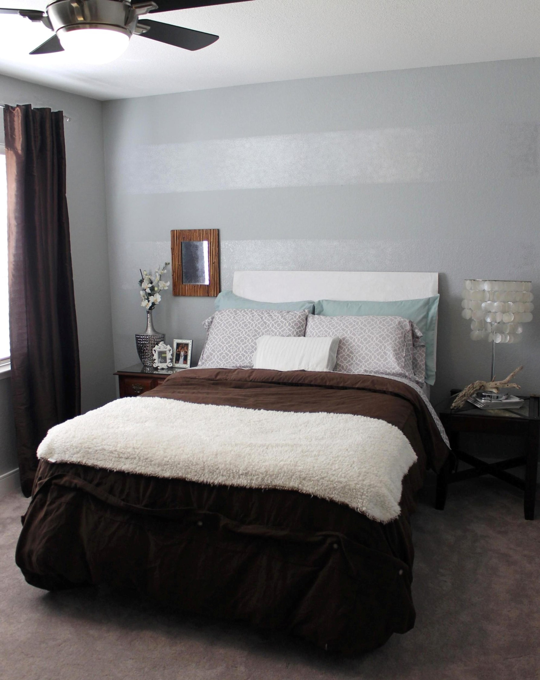 Accent Walls In Bedroom
 Tone on Tone Striped Accent Wall