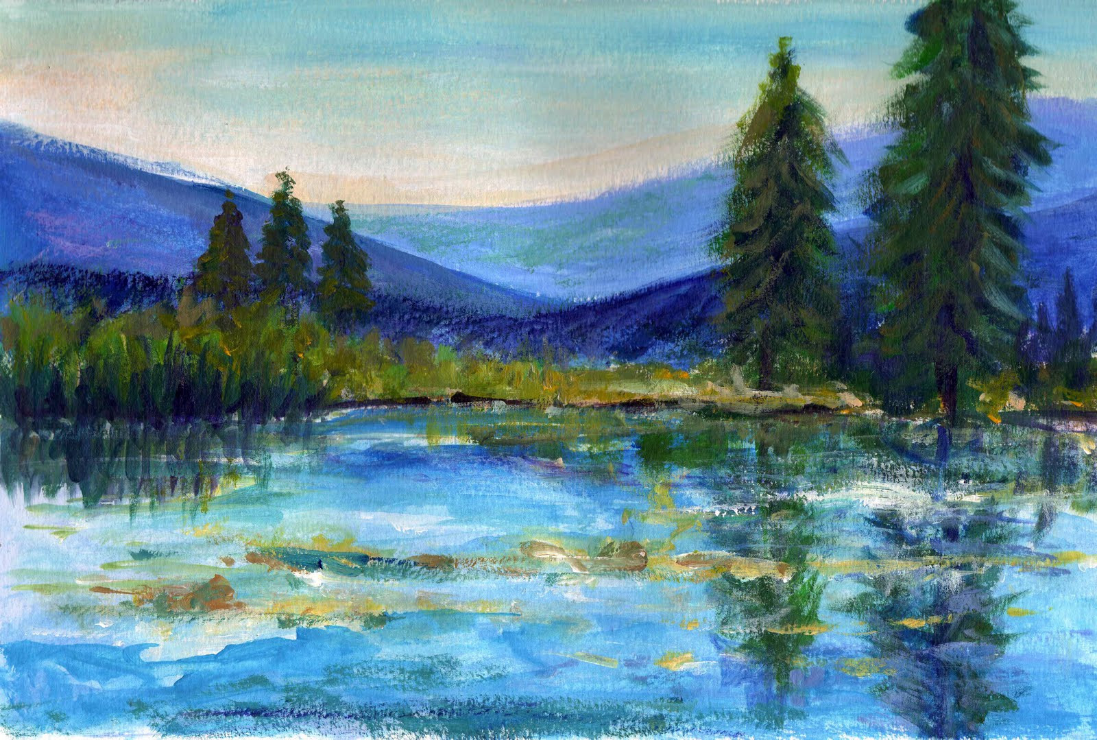 Acrylic Landscape Painting
 Priti Lathia s Fine Art More Acrylic Practice