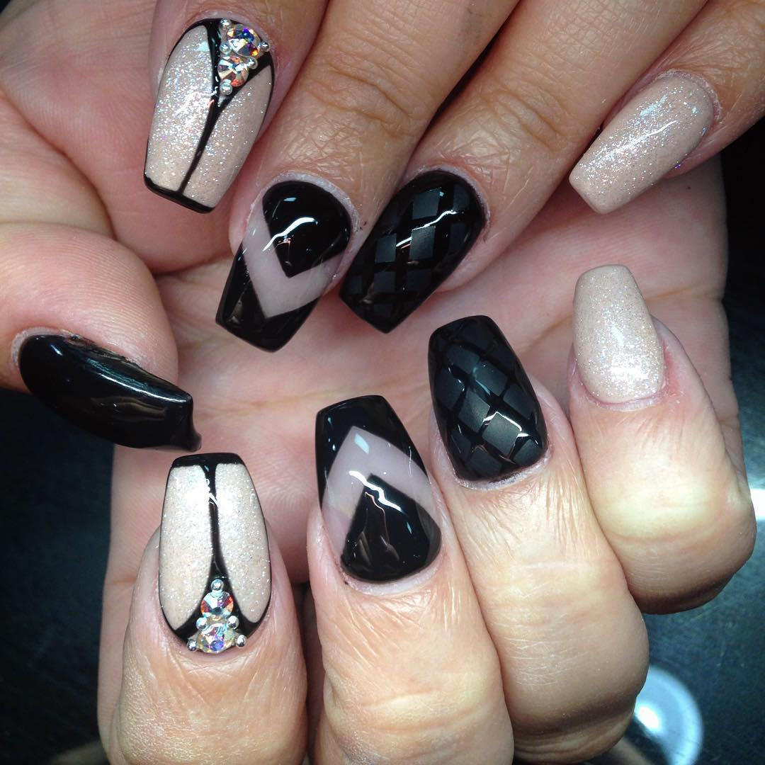 Acrylic Nail Designs Ideas
 29 Black Acrylic Nail Art Designs Ideas