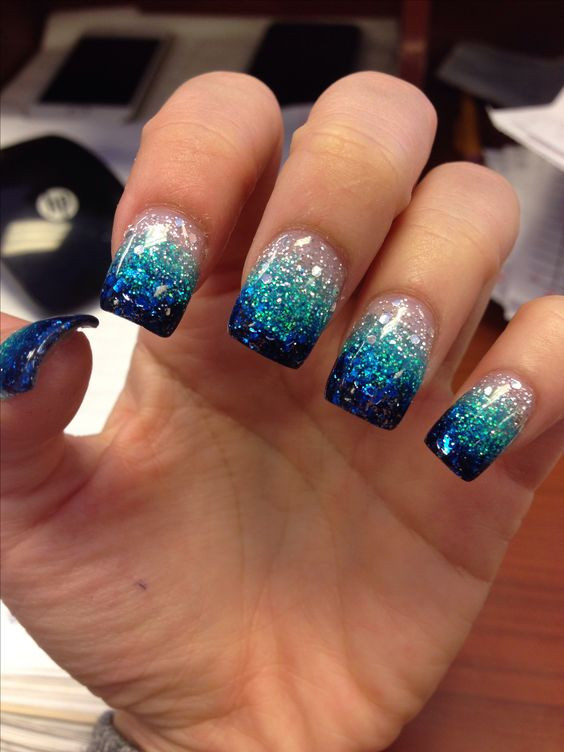 Acrylic Nails With Glitter
 37 Acrylic Nail Art Designs You ll Want To Try For