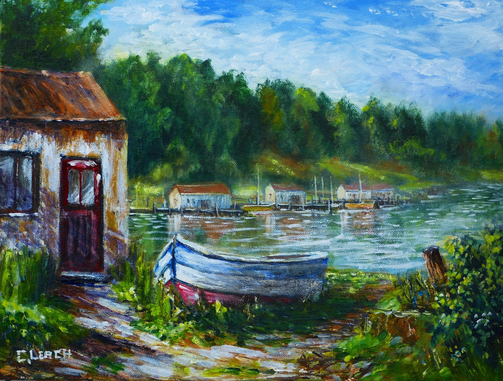 Acrylic Painting Landscape
 Acrylic Landscapes Boat New Acrylic Painting