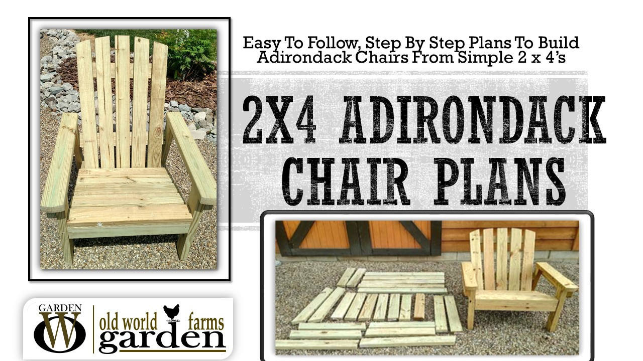 Adirondack Chairs DIY Plans
 2x4 DIY Adirondack Chair Plans Simple Plans for a