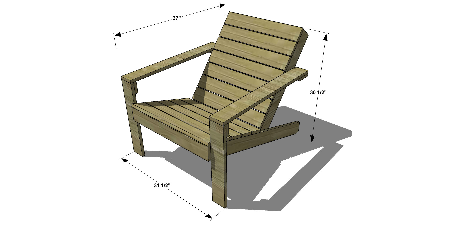 Adirondack Chairs DIY Plans
 Free DIY Furniture Plans How to Build an Outdoor Modern