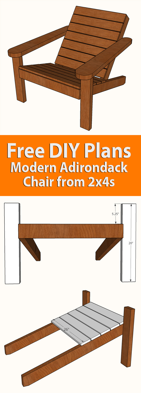 Adirondack Chairs DIY Plans
 Free DIY Square Adirondack Chair plans a modern design