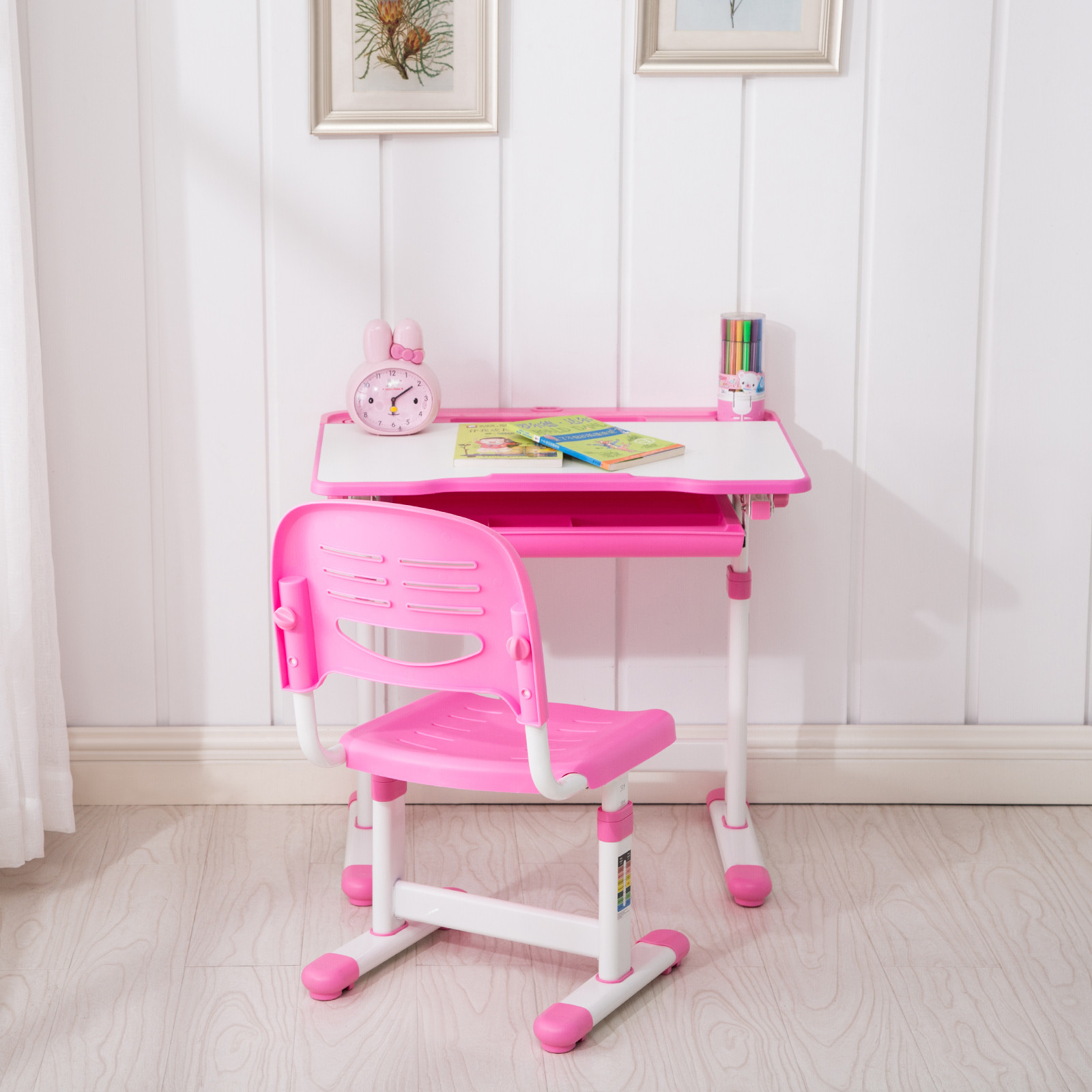 Adjustable Kids Table
 Pink Adjustable Children s Desk and Chair Set Child Kids