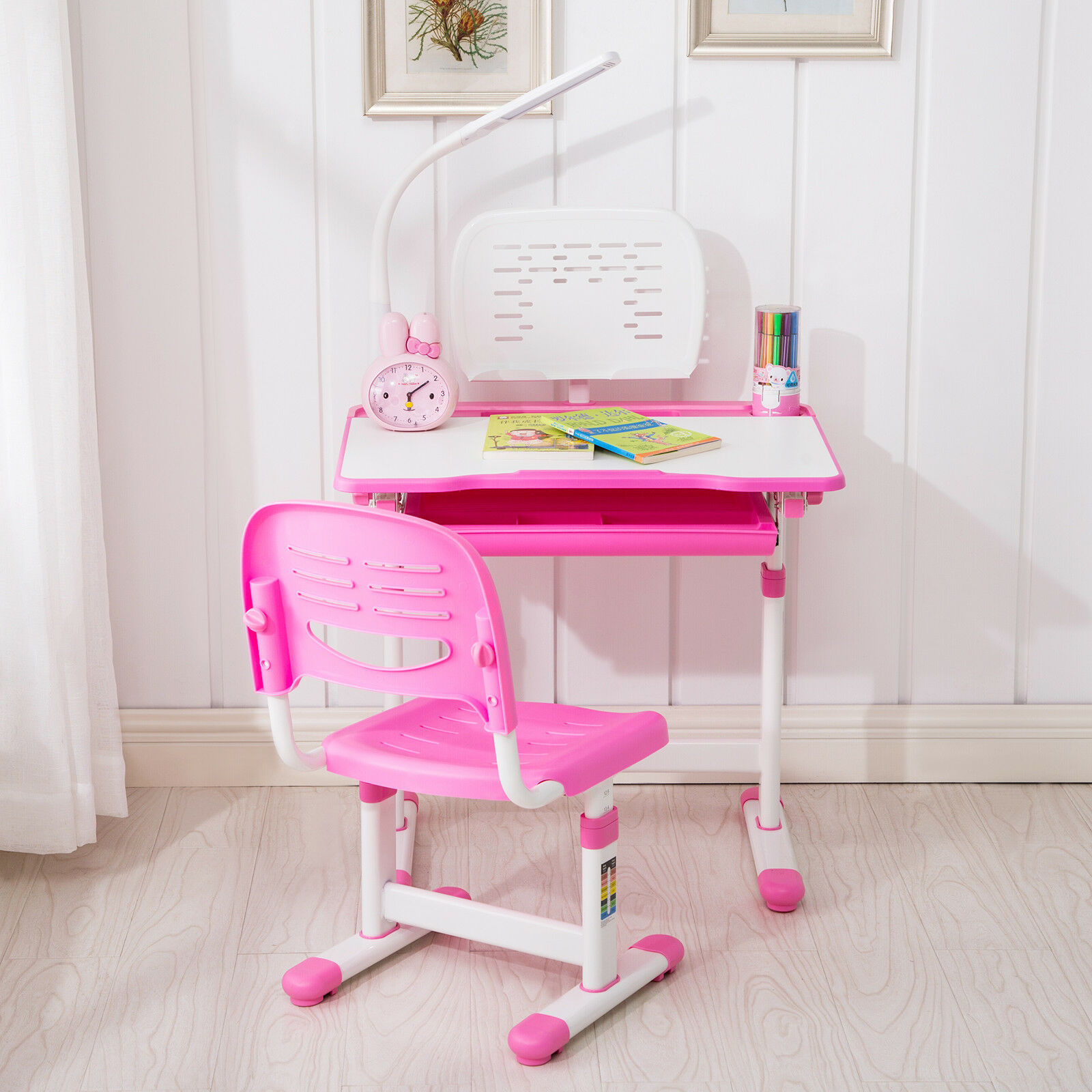 Adjustable Kids Table
 Pink Adjustable Children s Study Desk Chair Set Child Kids