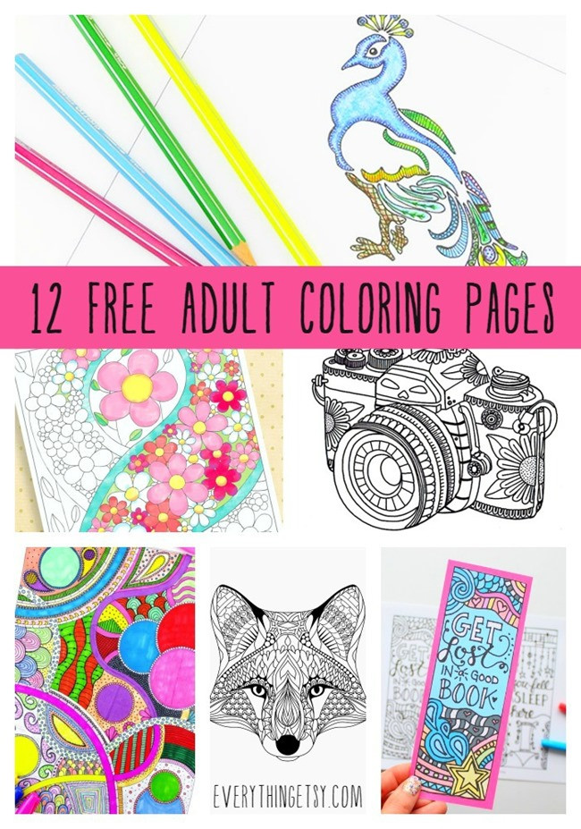 Adult Coloring Book Pages Free
 Printable Coloring Pages for Adults 15 Free Designs