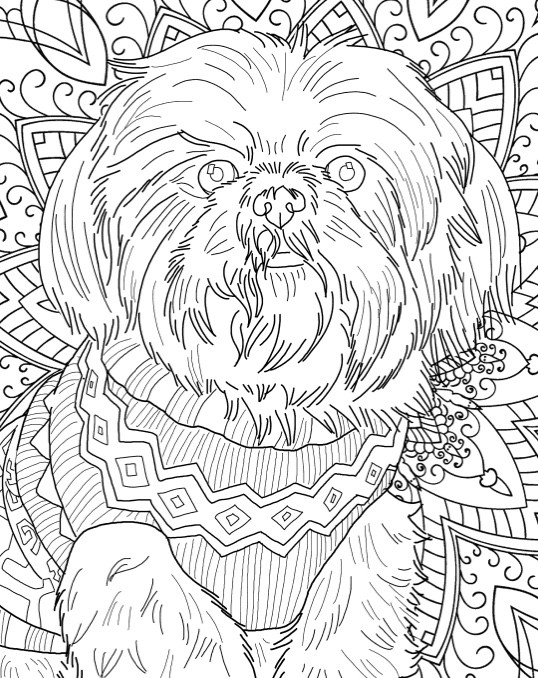 Adult Coloring Pages Dog
 Best Coloring Books for Dog Lovers Cleverpedia