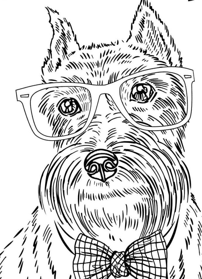 Adult Coloring Pages Dog
 Dogs Coloring Pages Difficult Adult Coloring Home