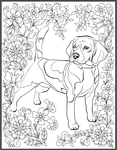 Adult Coloring Pages Dog
 De stress With Dogs Downloadable 10 Page Coloring Book