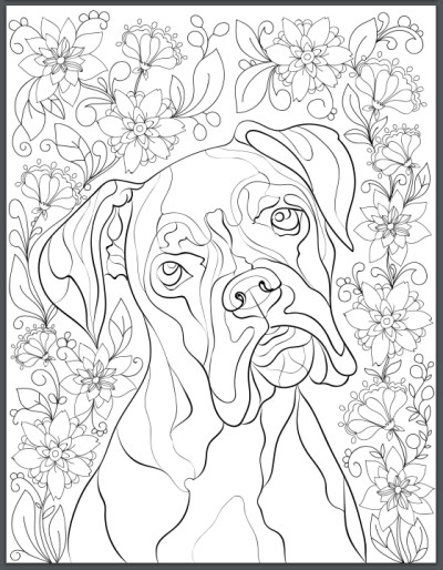 Adult Coloring Pages Dog
 De stress With Dogs Downloadable 10 Page Coloring Book