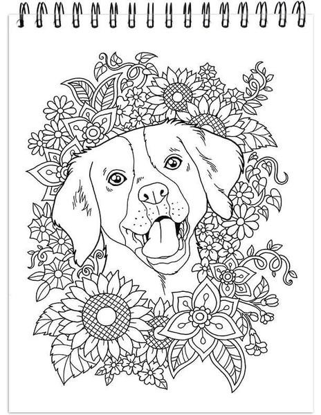 Adult Coloring Pages Dog
 Dog Coloring Book For Adults With Hardback Covers And