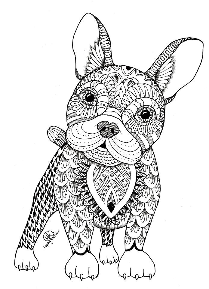 Adult Coloring Pages Dog
 Dogs Coloring Pages Difficult Adult Coloring Home