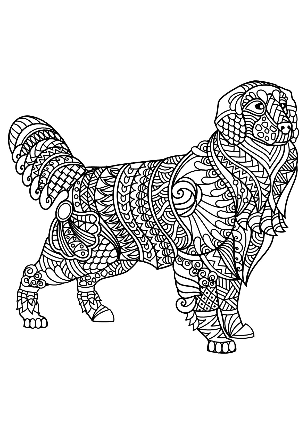 Adult Coloring Pages Dog
 Free book dog labrador Dogs Adult Coloring Pages