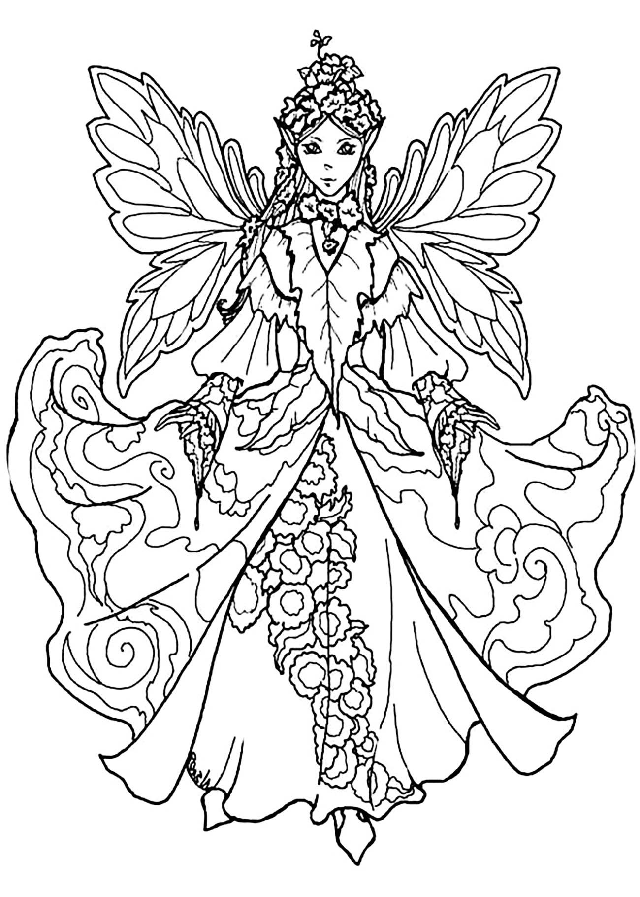 Adult Coloring Pages For Kids
 Fairy Coloring Pages for Adults Best Coloring Pages For Kids