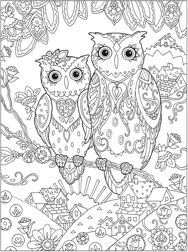 Adult Coloring Pages For Kids
 OWL Coloring Pages for Adults Free Detailed Owl Coloring