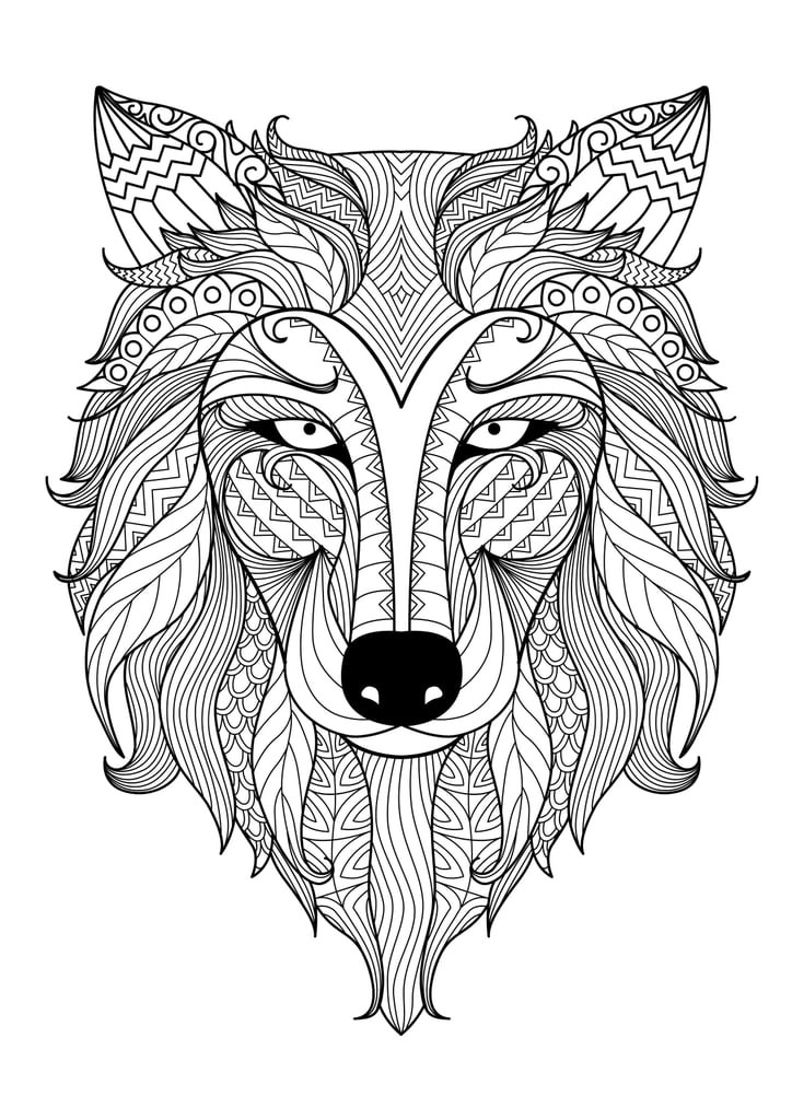 Adult Coloring Pages For Men
 Get the coloring page Wolf