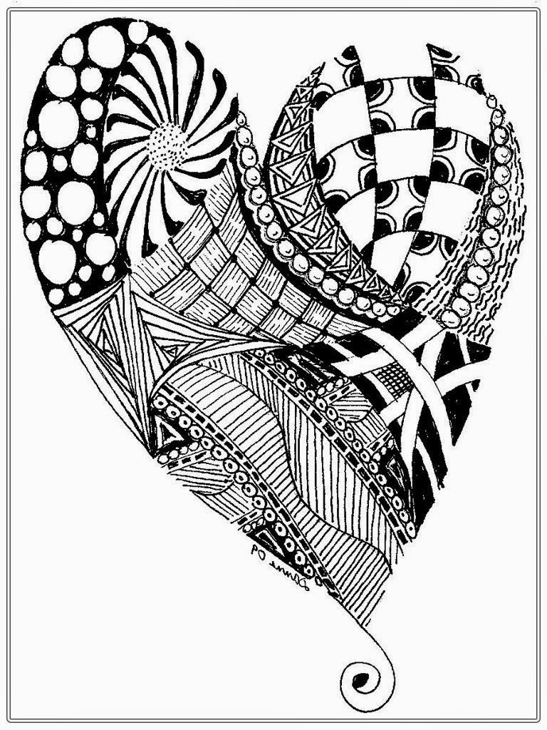 Adult Coloring Pages Hearts
 Heart To Color For Adult