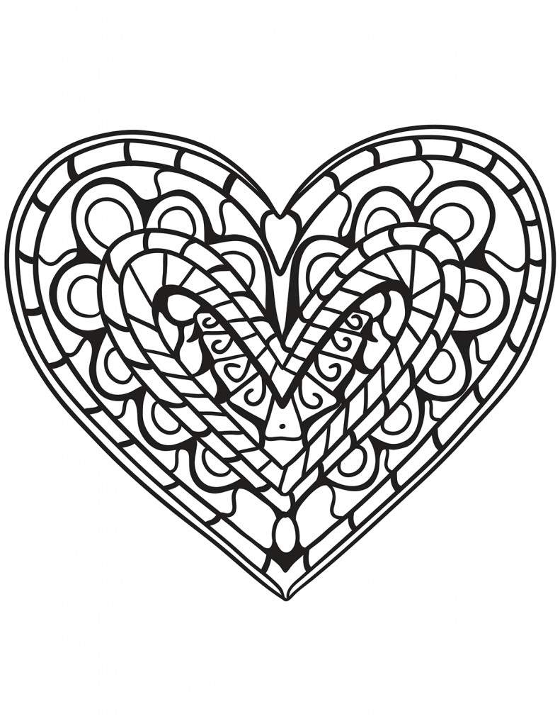 Adult Coloring Pages Hearts
 Hearts Coloring Pages for Adults Best Coloring Pages For