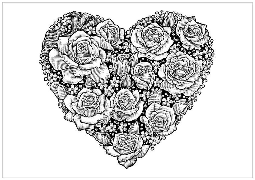 Adult Coloring Pages Hearts
 Free Adult Printable Coloring Pages Roses Heart Coloring