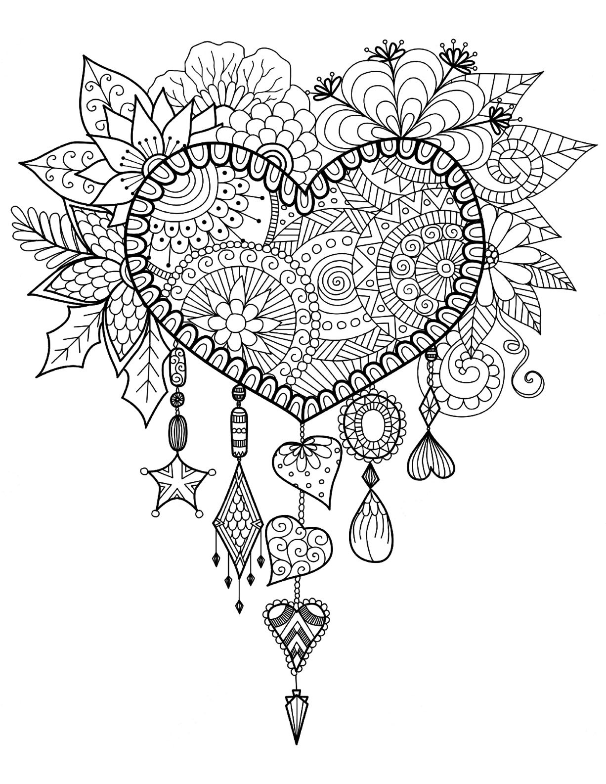 Adult Coloring Pages Hearts
 Heart Coloring Pages for Adults