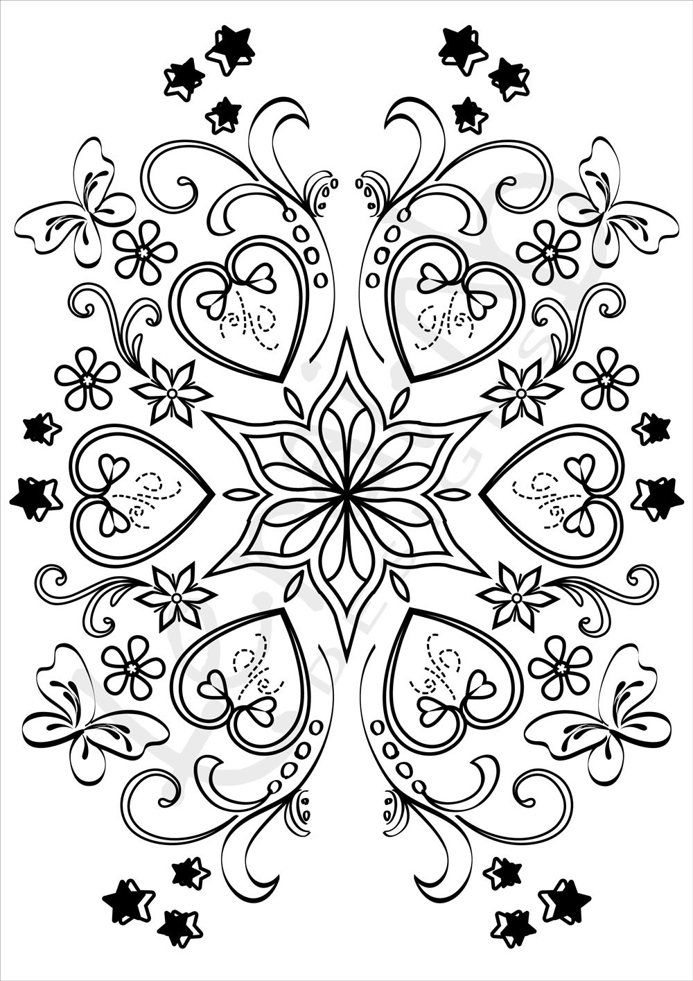 Adult Coloring Pages Hearts
 Hearts Colouring page Adult Doodle Art Valentine Colouring