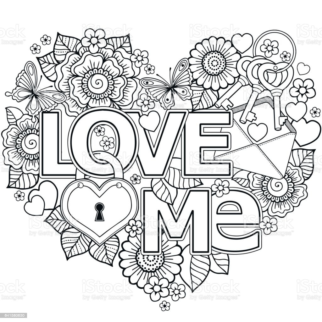 Adult Coloring Pages Hearts
 Vector Coloring Page For Adultheart Made Abstract