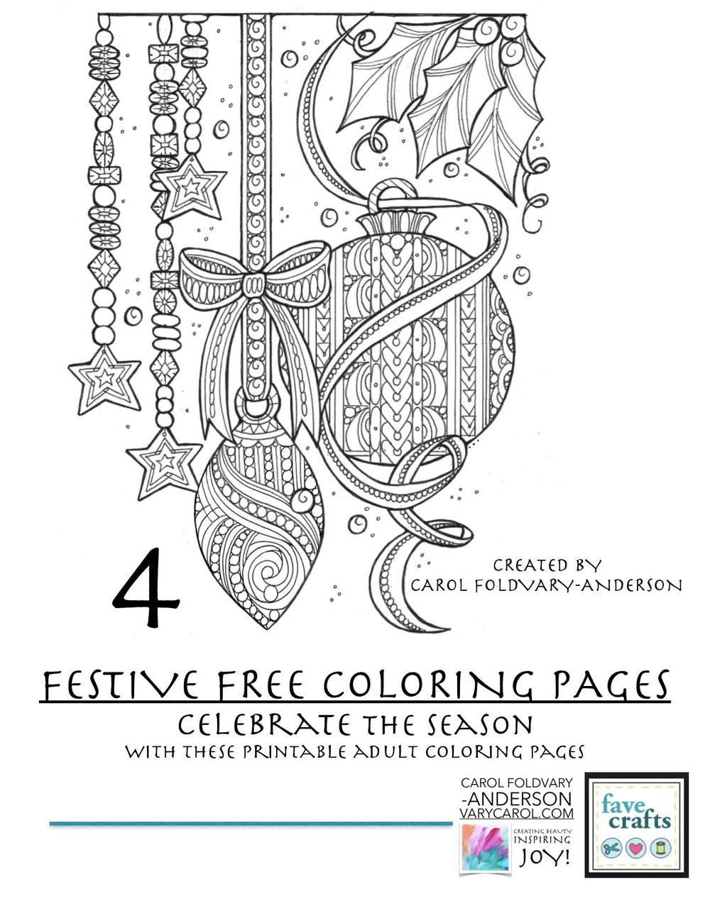 Adult Coloring Pages Pdf Free
 4 Festive & Free Holiday Coloring Pages for Adults [PDF