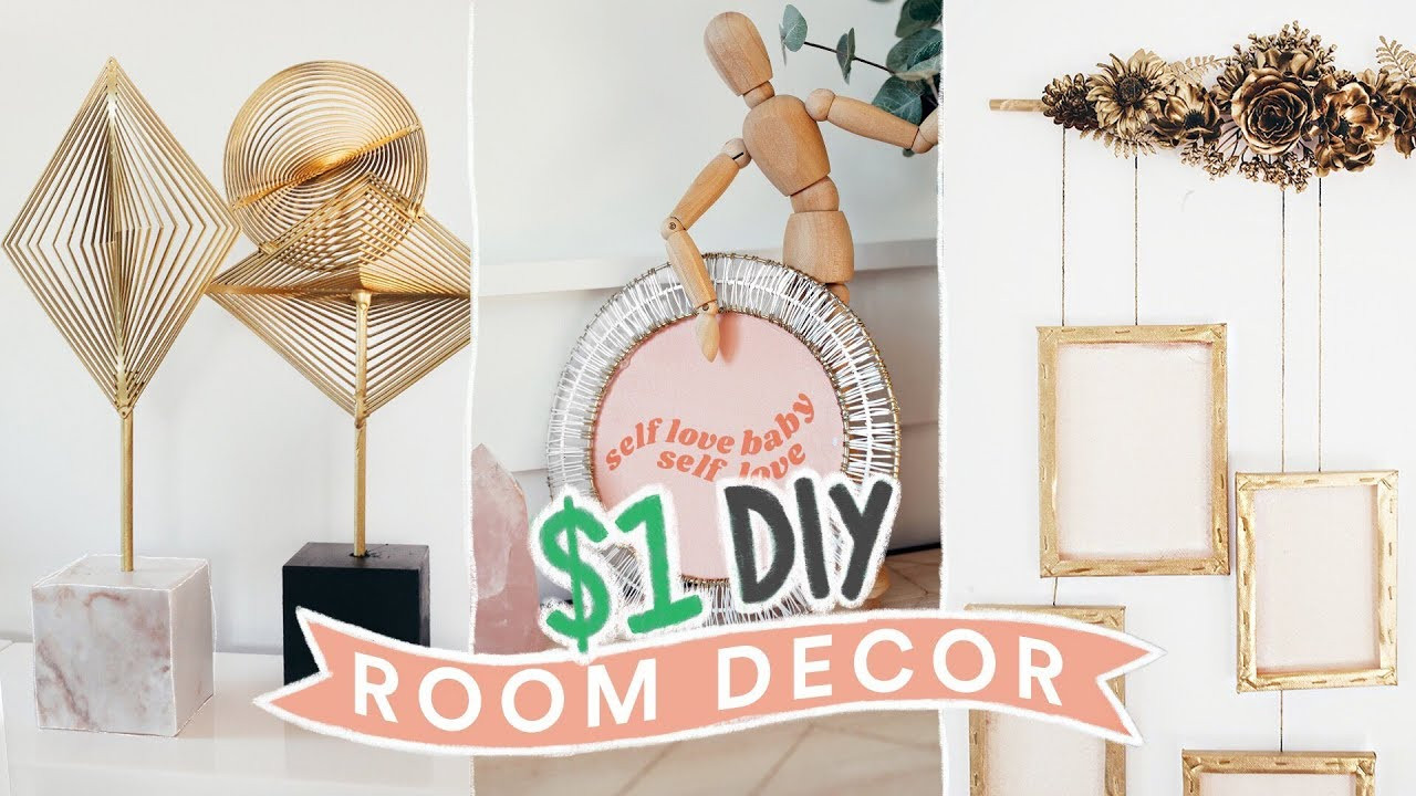 Aesthetic Room Decor DIY
 DIY DOLLAR STORE ROOM DECOR $1 Aesthetic Super Easy