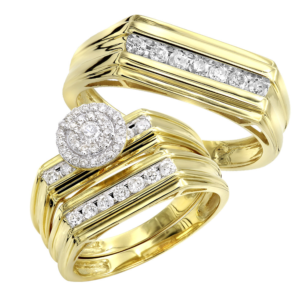 Affordable Wedding Rings Sets
 10k Gold Affordable Cluster Diamond Engagement Ring