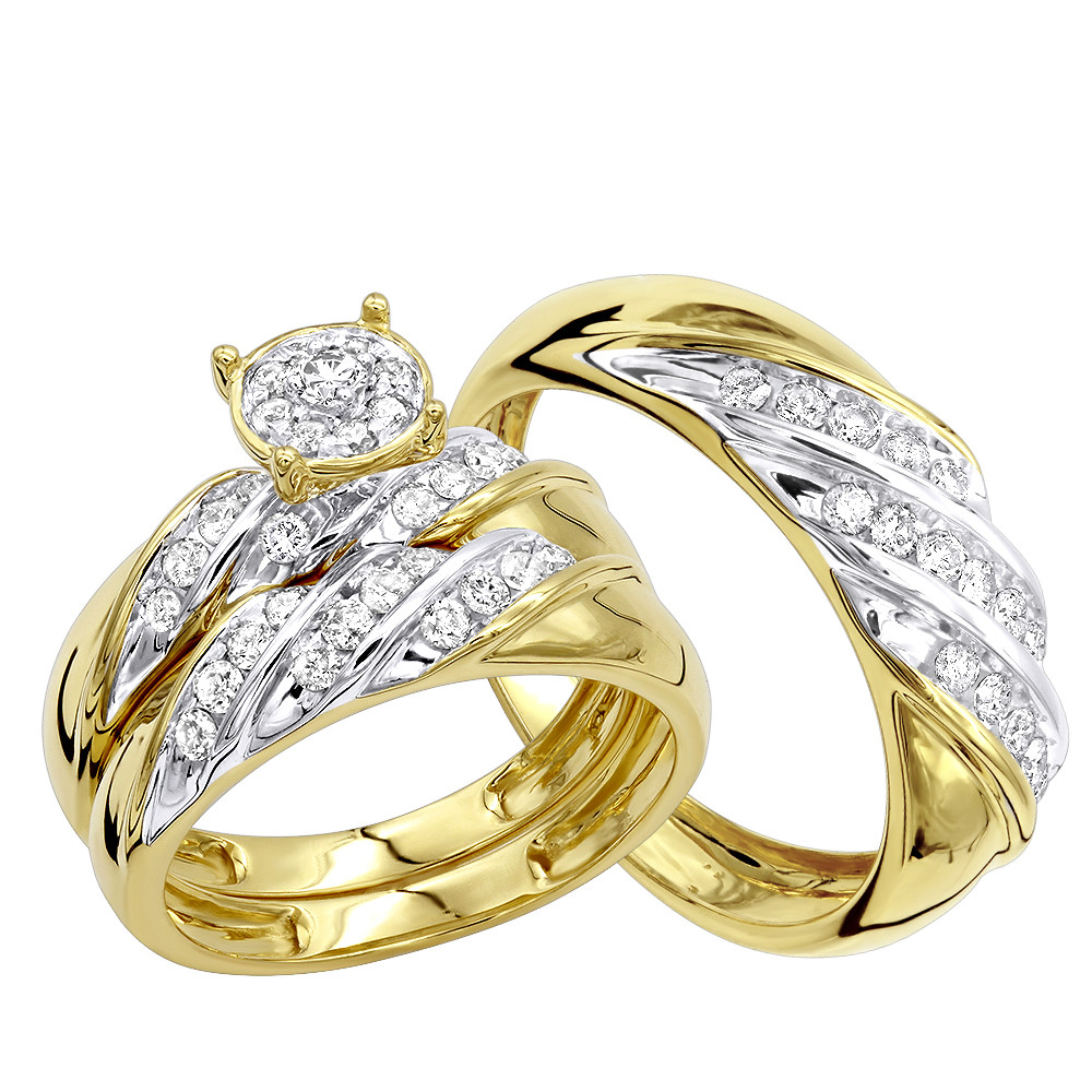 Affordable Wedding Rings Sets
 Affordable 10K Gold Diamond Engagement Ring Wedding Band