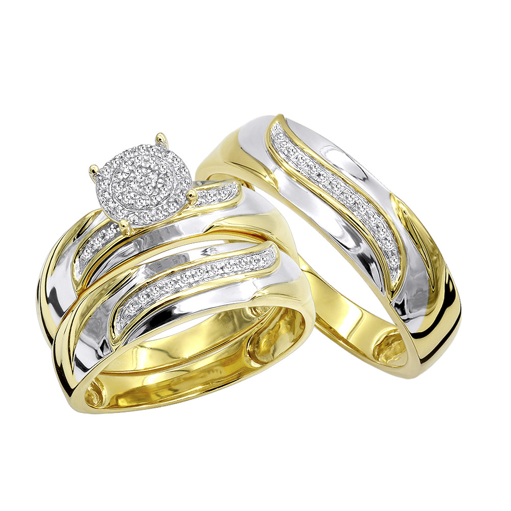 Affordable Wedding Rings Sets
 10K Gold Affordable Diamond Engagement Ring Wedding Bang