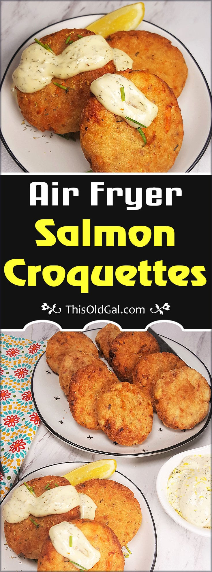 Air Fryer Salmon Patties
 Air Fryer Salmon Croquettes Jewish Mom Style