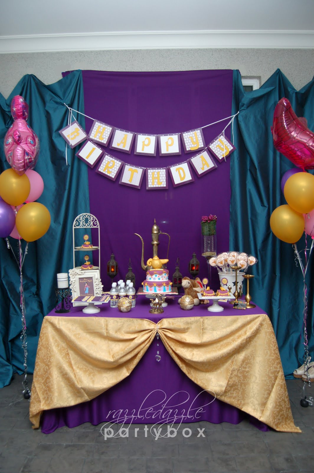 Aladdin Birthday Party
 Razzle Dazzle Party Box Theme Birthday Party Moroccan