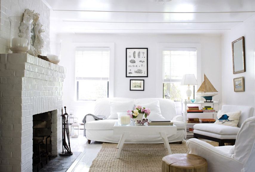 All White Living Room Ideas
 Cozy White