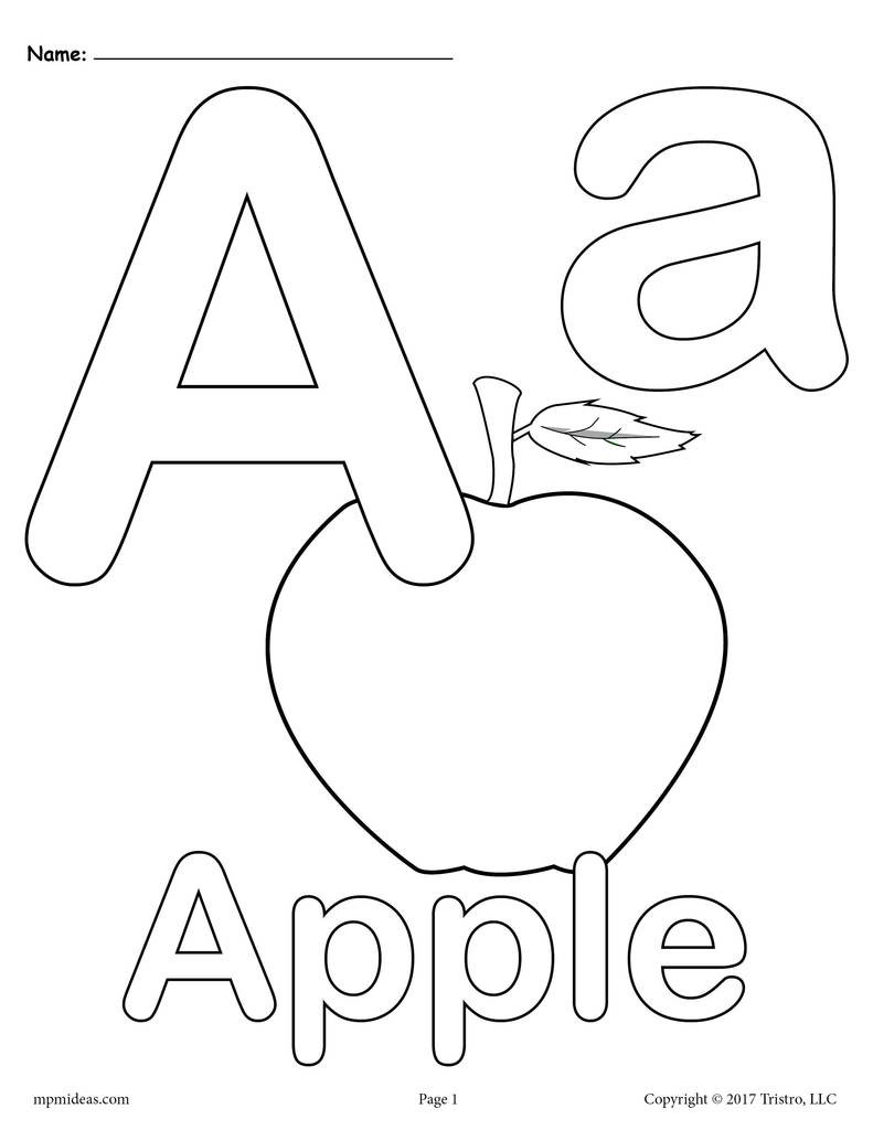 Alphabet Coloring Book Printable
 Letter A Alphabet Coloring Pages 3 FREE Printable