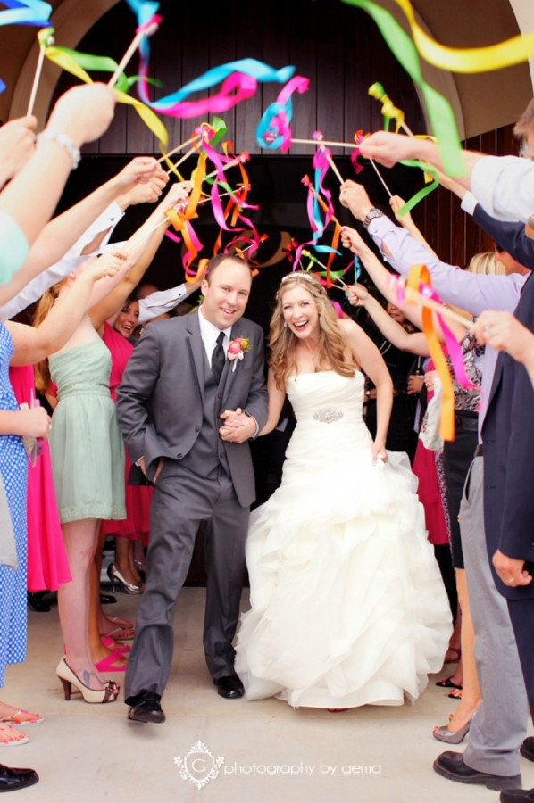 Alternative To Sparklers At Wedding
 Ribbon Wands Wedding Send f