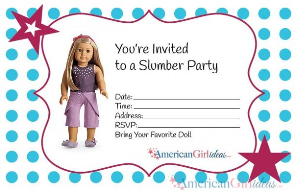 American Girl Birthday Party Invitations
 American Girl Party Invitations • American Girl Ideas