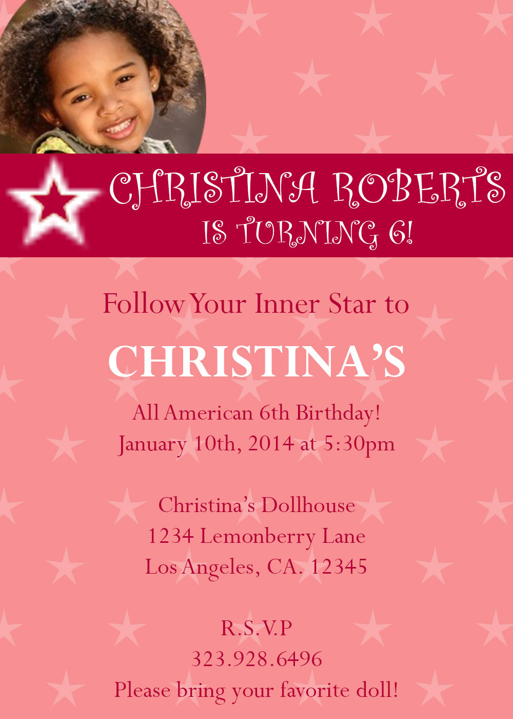 American Girl Birthday Party Invitations
 American Girl Birthday Party Invitations by LemonberryBoutique