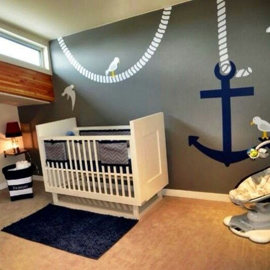 Anchor Baby Room Decor
 429 best images about Nautical Beach themed rooms on