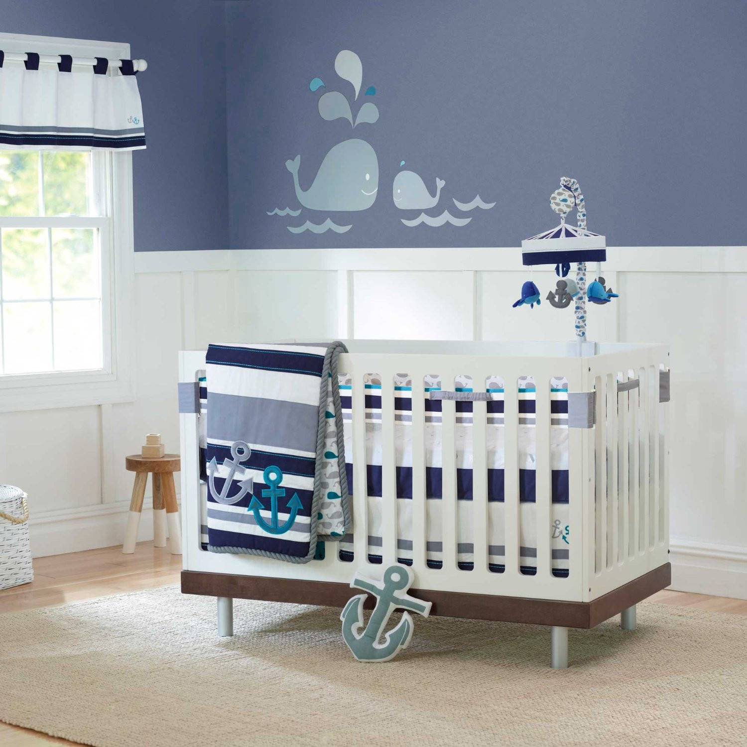 Anchor Baby Room Decor
 Nautical Crib Bedding