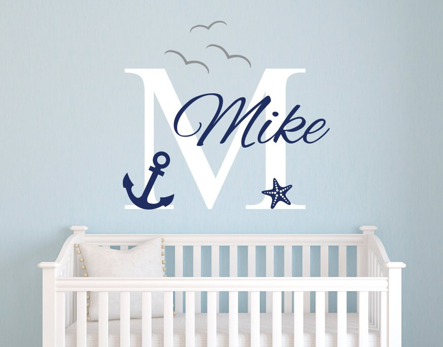 Anchor Baby Room Decor
 Personalized Name Nautical Baby Room Decor Anchor Wall