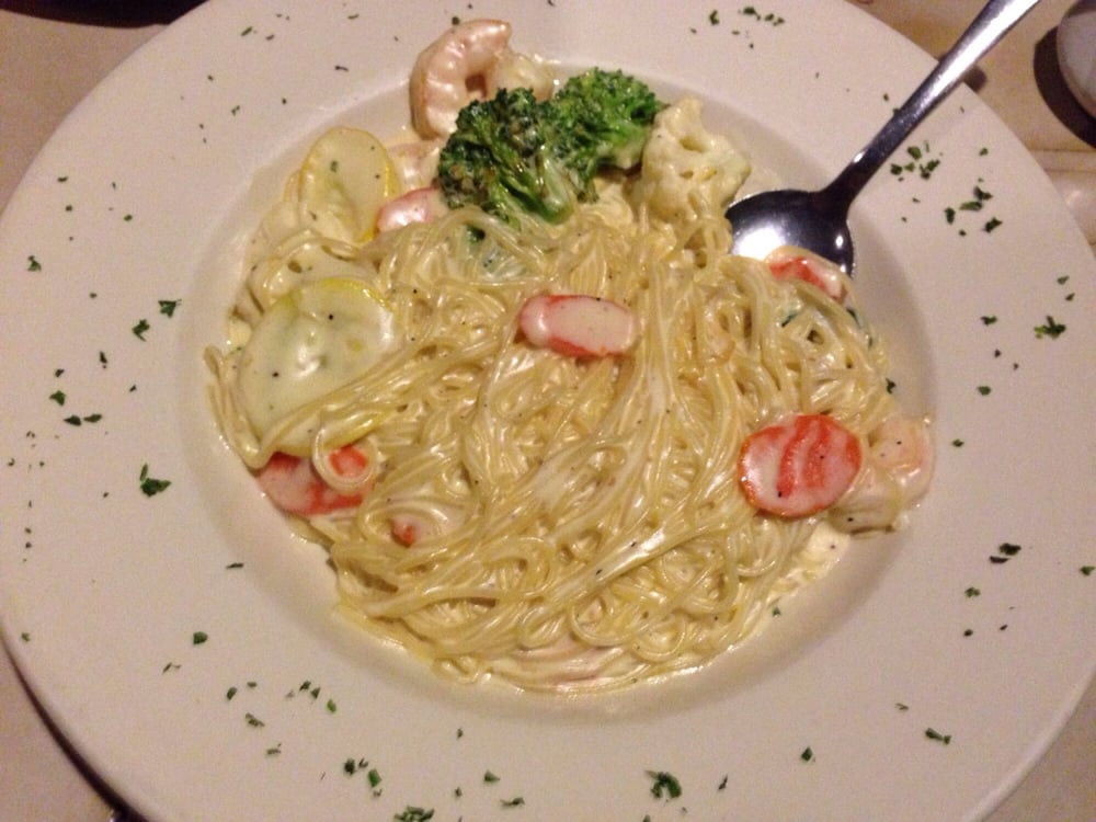 Angel Hair Pasta With Shrimp And Alfredo Sauce
 Angel hair pasta with shrimp and ve ables and alfredo