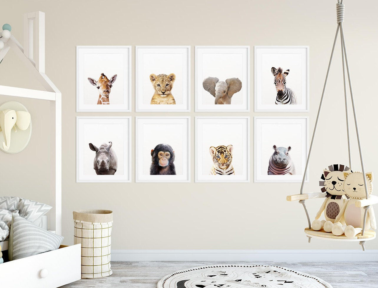 Animal Baby Room Decor
 Safari Nursery Decor Safari Animal Prints Baby Animals Set