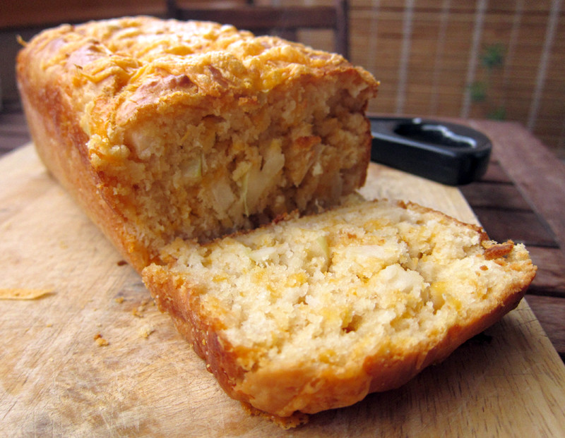 Apple Quick Bread
 a big slice of autumn apple & cheddar quick bread