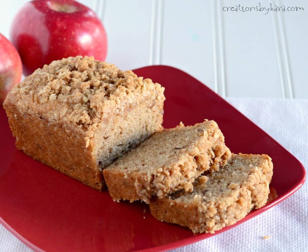 Applesauce Bread Recipe
 Eggnog Quick Bread with Crumb Topping Creations by Kara