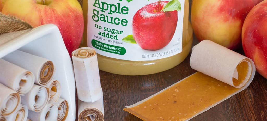 Applesauce Fruit Leather
 Applesauce Fruit Leather Roll Ups no added sweeteners