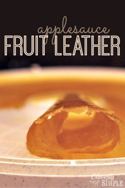 Applesauce Fruit Leather
 Applesauce Fruit Leather Recipe